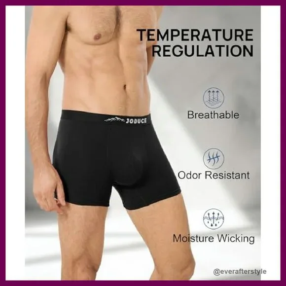 Premium Merino Wool Boxer Briefs Moisture Wicking Breathable Comfort Fit
